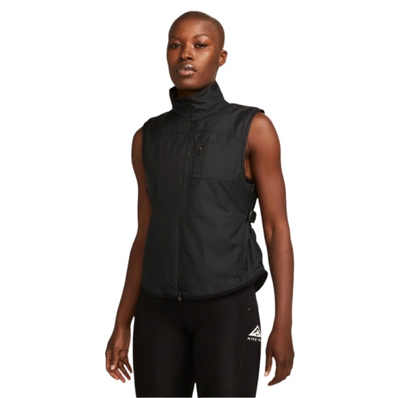 Nike Womens Trail Repel Running Vest | Black - Picture 1 of 6